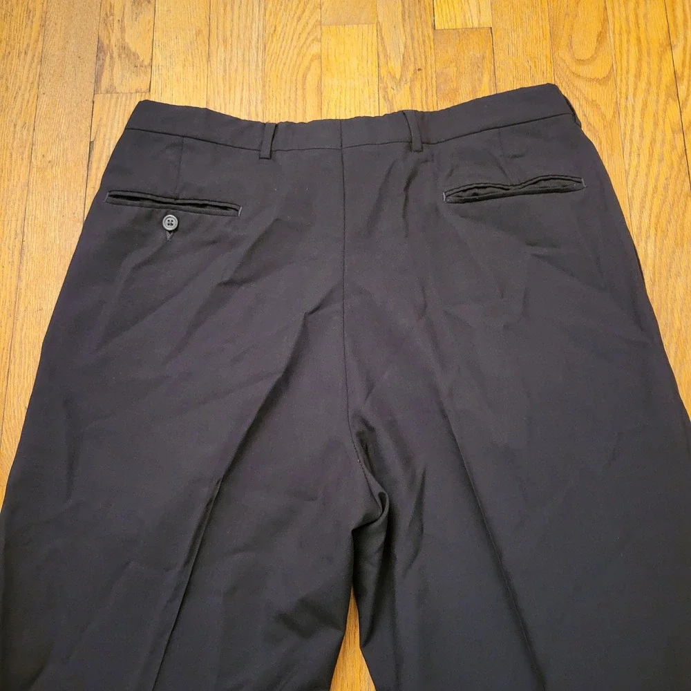 Jos A Bank 39R Suit Black Wool Preppy Jacket Pants 2 Pc Classic Mob Boss Dapper